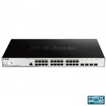 D-LINK DGS-1210-28P 28-Port Gigabit Max PoE Metro Ethernet Smart Managed switch, 24xPoE Gigabit & 4xSFP ports