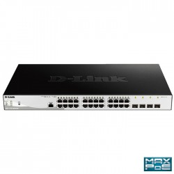 D-LINK DGS-1210-28P 28-Port Gigabit Max PoE Metro Ethernet Smart Managed switch, 24xPoE Gigabit & 4xSFP ports