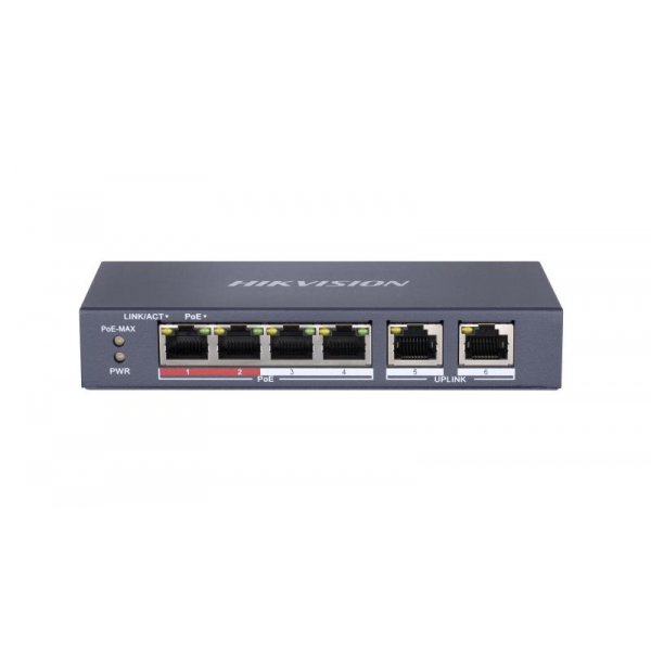 Hikvision DS-3E0106P-E/M  Poe Switch 4 θύρες 