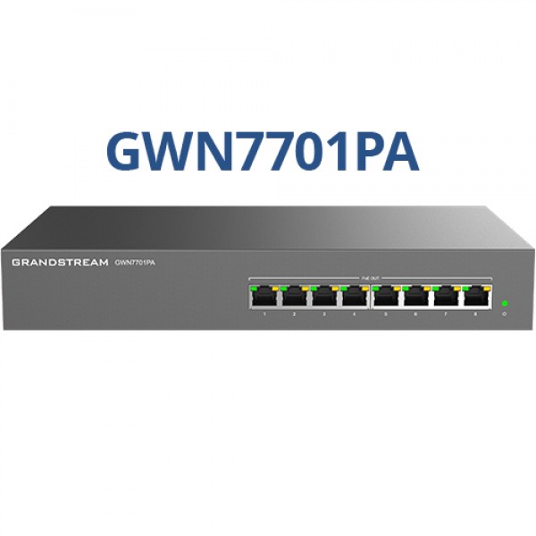 Grandstream GWN7701PA 8-Port Gigabit Unmanaged PoE Switch