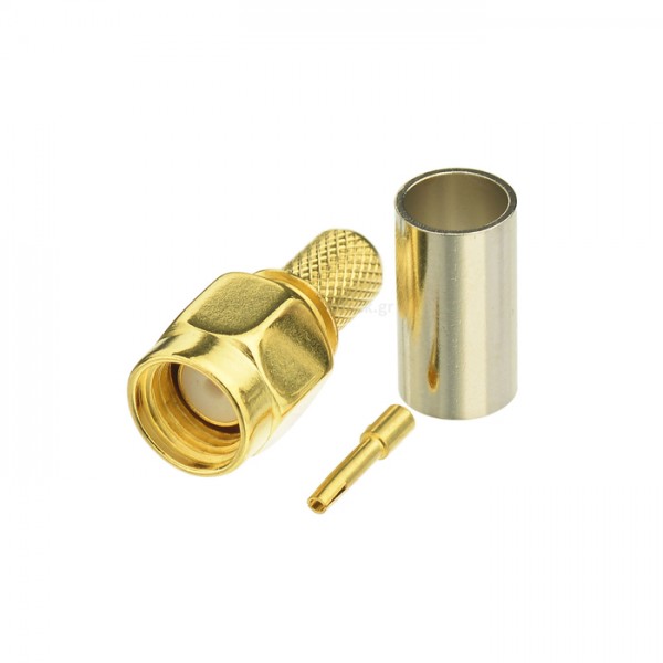 RP-SMA Male Connector Crimp for LMR-200/RG58
