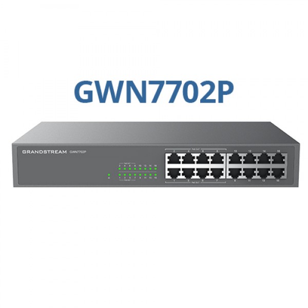 Grandstream GWN7702P 16-Port Gigabit Unmanaged PoE Switch