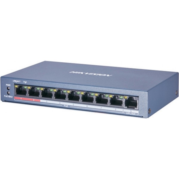Hikvision DS-3E0109P-E/M Poe Switch 8 θύρες 