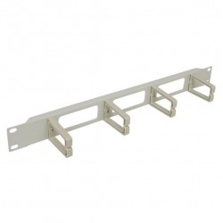 INTELLINET INT 711067 Πάνελ διαχείρισης καλωδίων 1U για καμπίνες 19'', με δαχτυλίδια 55 x 26 mm