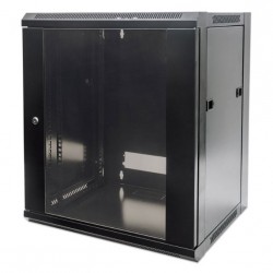 INTELLINET INT 711777 Επιτοίχια καμπίνα 19'', 9U (570x450mm), συναρμολογημένη, σε μαύρο χρώμα