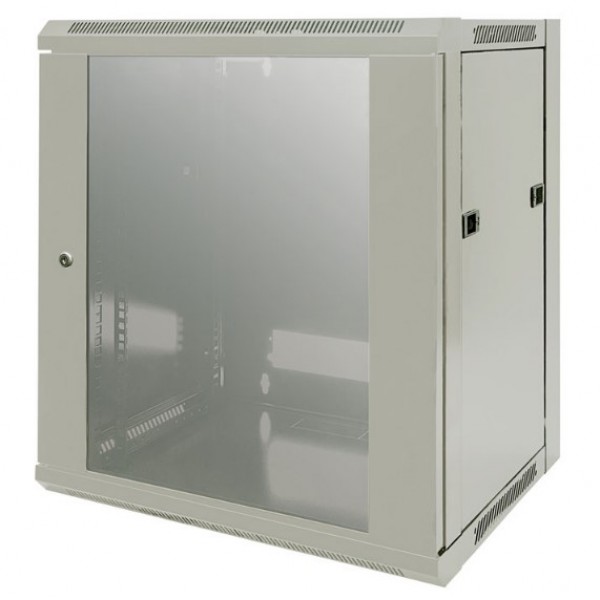 INTELLINET INT 711876 Επιτοίχια καμπίνα 19'', 12U (570x450mm), συναρμολογημένη, σε γκρι χρώμα