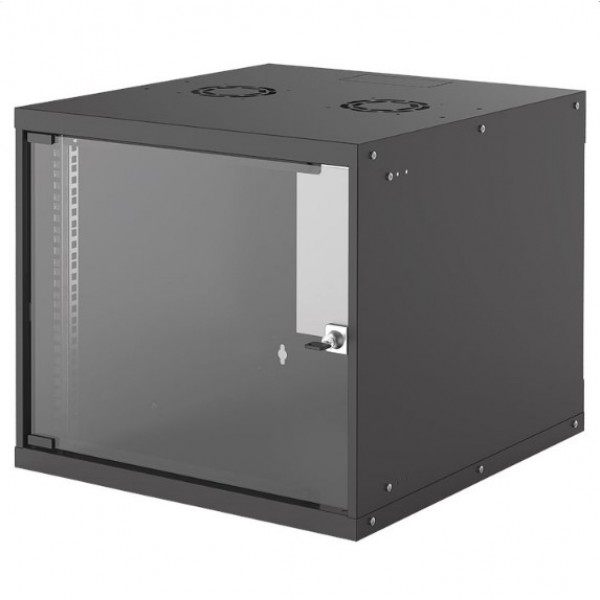 INTELLINET INT 714808 Επιτοίχια καμπίνα 19'', 9U (540x560), Flatpack, σε μαύρο χρώμα