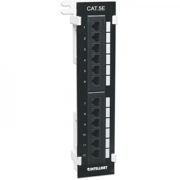 INTELLINET INT 162470 Επιτοίχιο patch panel κατηγορίας CAT5e UTP, 12 θυρών