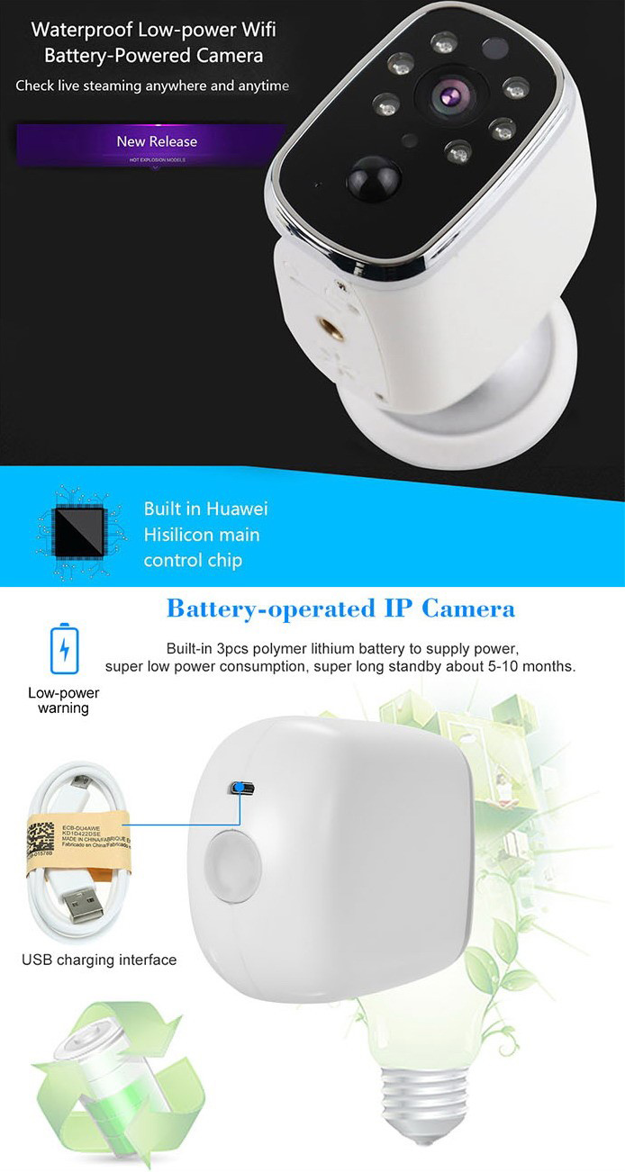 Ασύρματη κάμερα Wi-fi με μπαταρία